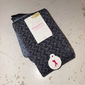 Exhilaration over the knee socks size 4-10 nwt blue printed